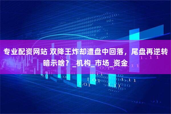专业配资网站 双降王炸却遭盘中回落，尾盘再逆转暗示啥？_机构_市场_资金