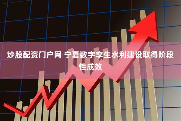 炒股配资门户网 宁夏数字孪生水利建设取得阶段性成效